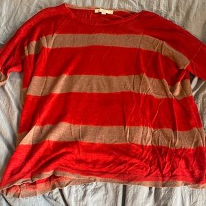 Loft stripped sweater. Full length sleeve. Size XL fits more like a large
